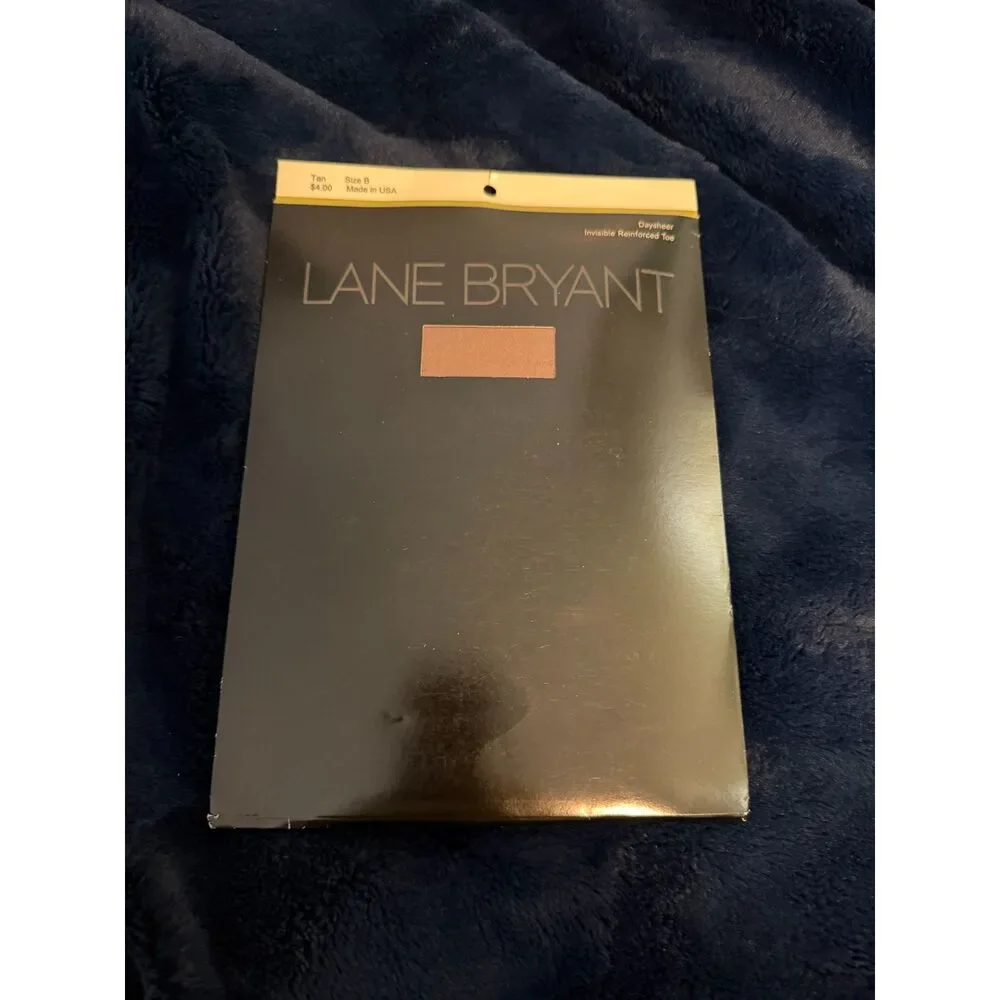 Vintage Lane Bryant Daysheer Pantyhose Tan Size B Reinforced Toe NIP